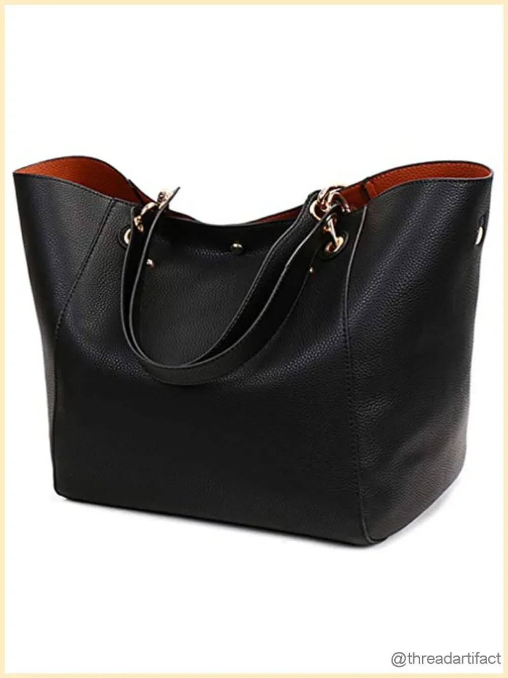 Large Capacity Work Tote Bag Shoulder Handbag Faux Leather Hobo
